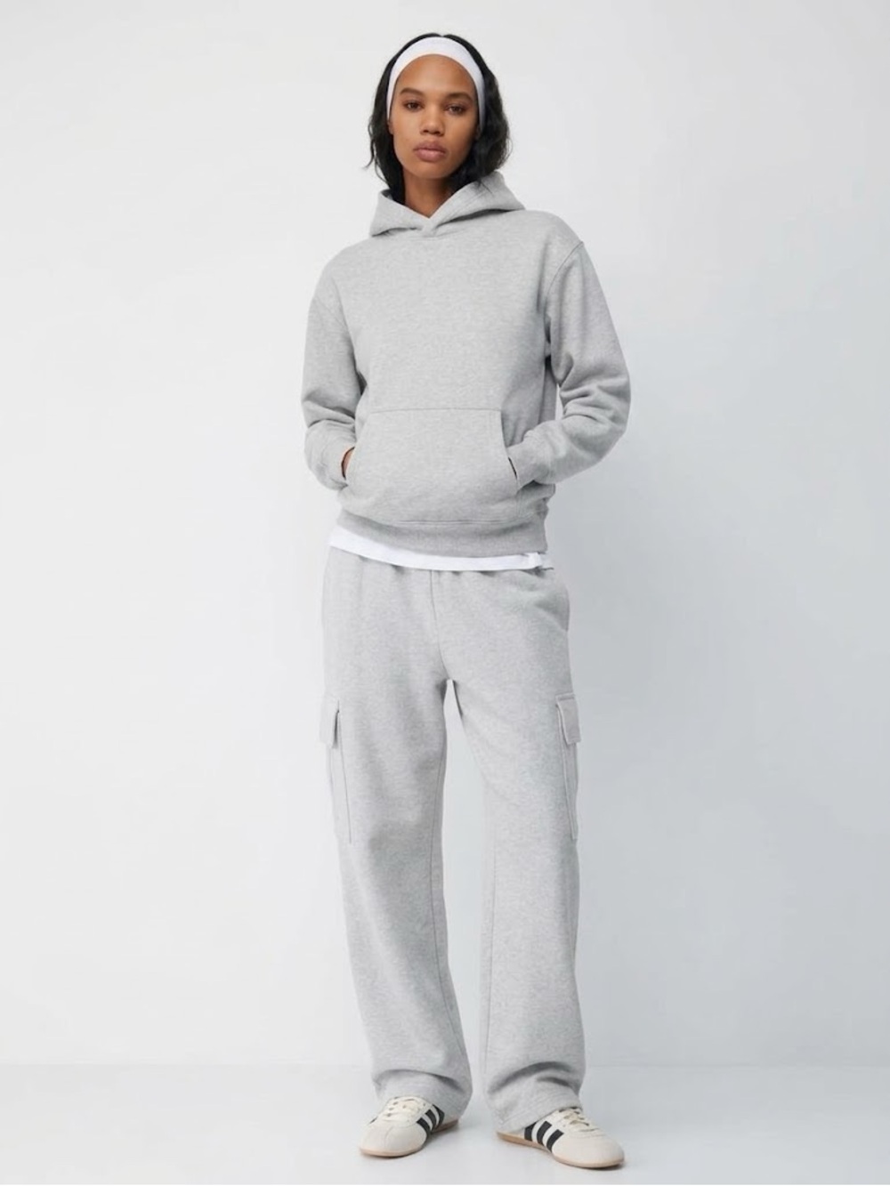 SET Aritzia Tna Cozy Fleece Sweatfleece Mega Fit Cargo Pants and Perfect Hoodie